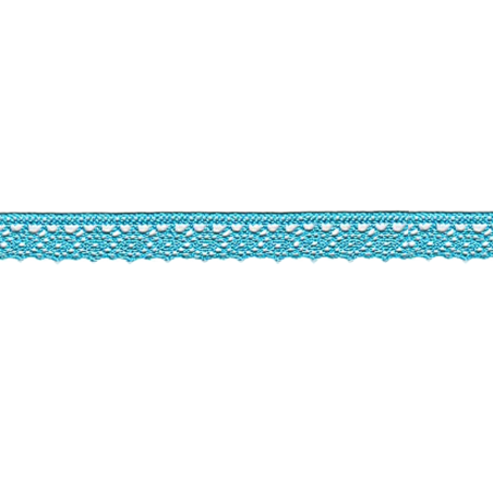 Dentelle aux fuseaux fine 13 mm turquoise (l)