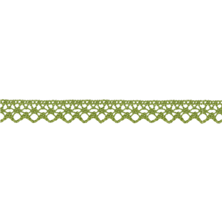 Dentelle aux fuseaux 13 mm olive (UK26)
