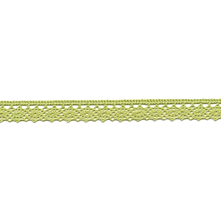 Dentelle aux fuseaux fine 13 mm vert citron (l)