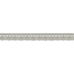 Dentelle aux fuseaux fine 13 mm gris-beige (l)