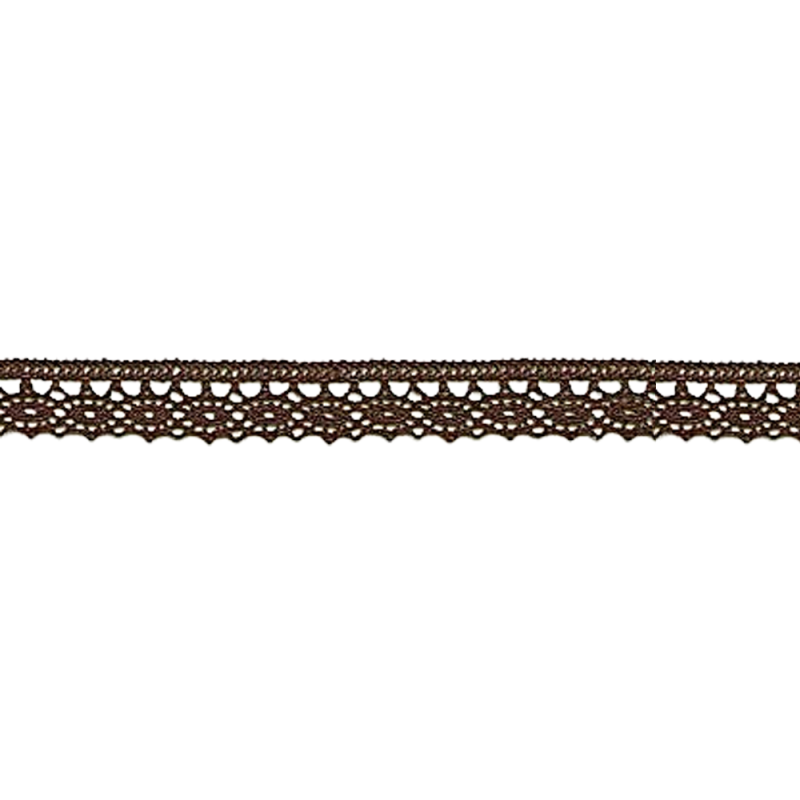 Bobbin lace fine 13mm brown (w) Bobbin lace fine 13mm brown (w)