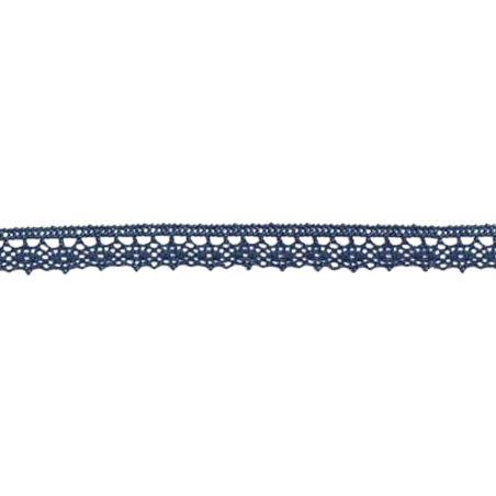 Dentelle aux fuseaux fine 13 mm gris foncé (l)