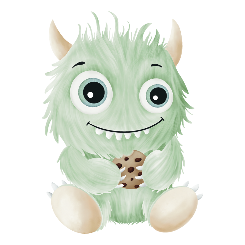 Iron-on transfers - Mrs Mint Design - Monster "Hungry"