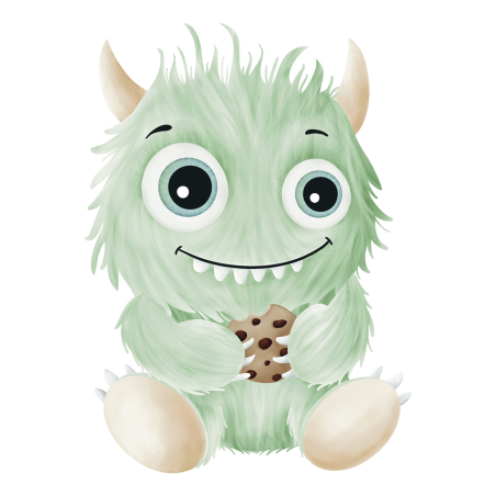 Iron-on transfers - Mrs Mint Design - Monster "Hungry"
