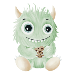 Bügelbilder - Mrs Mint Design - Monster "Hungry"