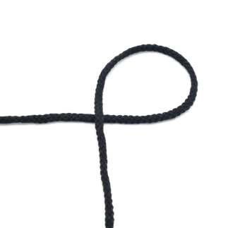 Cotton cord 6mm black (qt569)