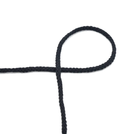 Cotton cord 6mm black (qt569)