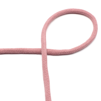 Cordon en coton 8 mm vieux rose (qt)