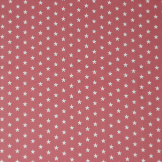 Popeline de coton - étoiles vieux rose