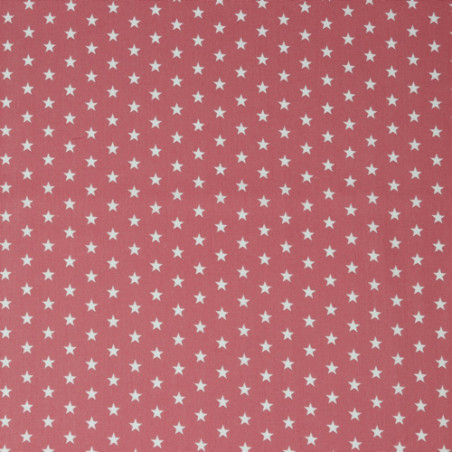 Cotton popline - stars old pink