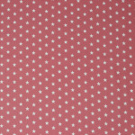 Popeline de coton - étoiles vieux rose