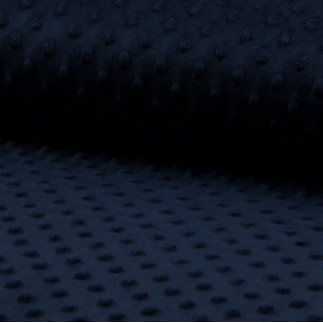 Minky - embossed dots navy