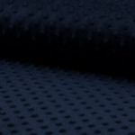 minky - embossed dots navy