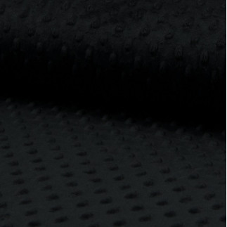Minky - embossed dots black