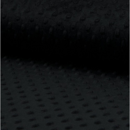 Minky - embossed dots black