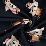 French Terry - Kitty Cat Christmas schwarz