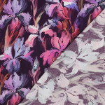 viscose - Flowers aubergine
