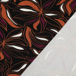 viscose jersey - Flowers terra / black