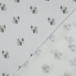 double gauze - Elephants white