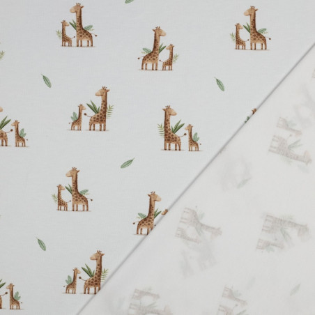 Organic Jersey - Giraffes white