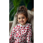sweatshirt - Hearts melange ecru