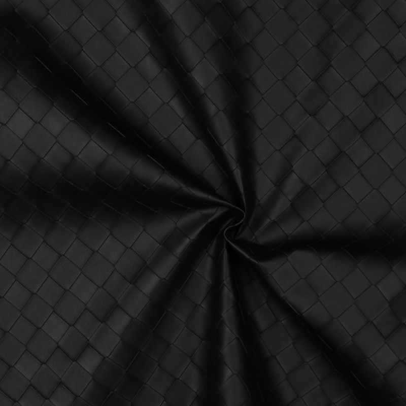 synthetic leather - Basket Waves large black
