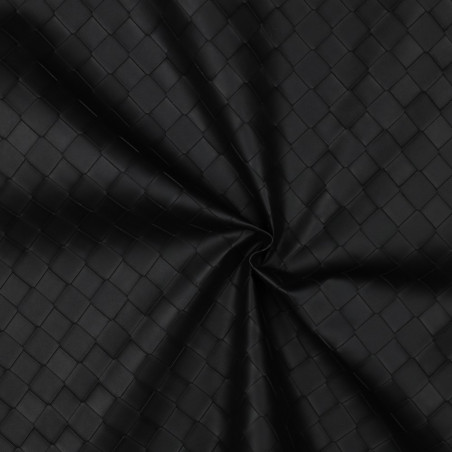 synthetic leather - Basket Waves large black