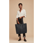 synthetic leather - Basket Waves large black