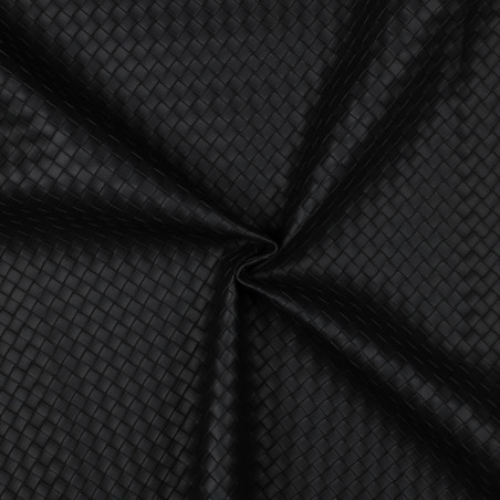 synthetic leather - Basket Waves small black