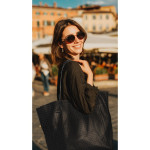 synthetic leather - Basket Waves small black