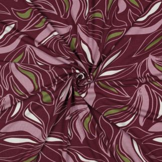 Jersey viscose - Fleurs mauves