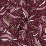 Jersey viscose - Fleurs mauves