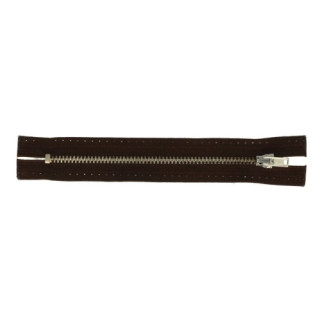Trouser zipper 18cm nickel dark brown (881)