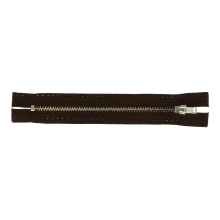 Trouser zipper 18cm nickel dark brown (881)