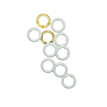 Druckknopf - Urmeli - Ring 10er Set - hellgrau (4101)
