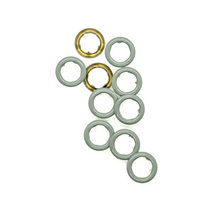 Druckknopf - Urmeli - Ring 10er Set - grau