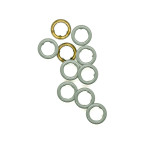 Snap fastener - Urmeli - Ring set of 10 - grey
