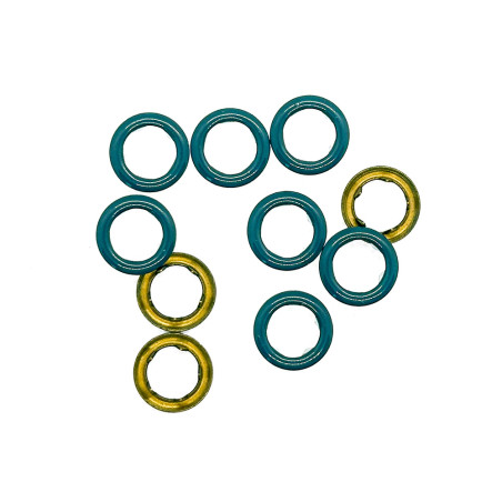 Snap fastener - Urmeli - Ring set of 10 - petrol