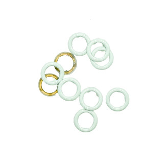 Snap fastener - Urmeli - ring set of 10 - light mint