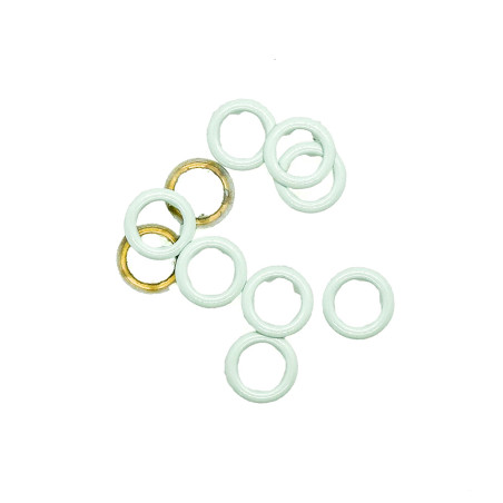 Snap fastener - Urmeli - ring set of 10 - light mint