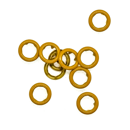 Snap fastener - Urmeli - ring set of 10 - mustard