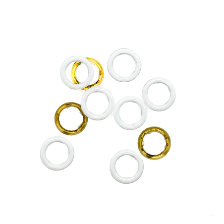copy of Snap fastener - Urmeli - ring set of 10 - mustard