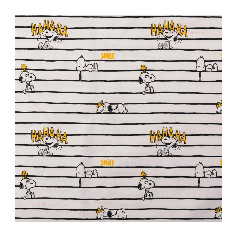 jersey - Snoopy rayures blanches