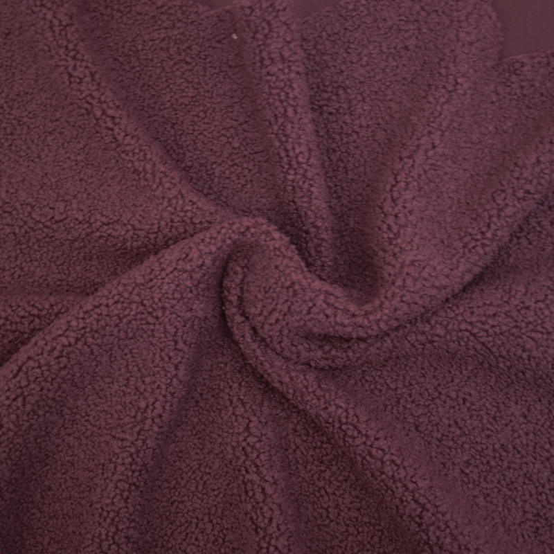 Fleece-Teddy - bordeaux