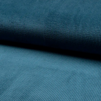 velours côtelé extensible - uni pétrole