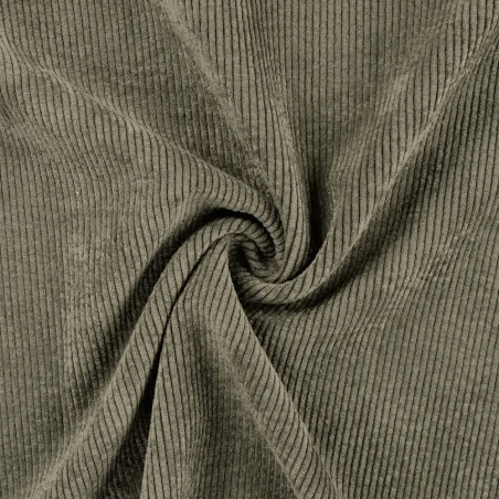 Washed Stretch-corduroy  - uni khaki