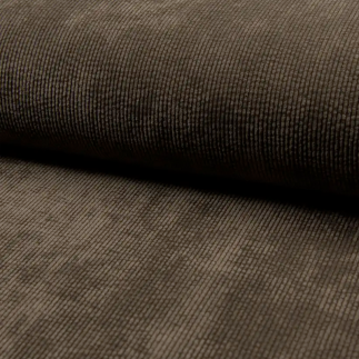 Washed stretch corduroy - plain dark brown
