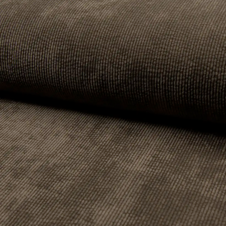 Washed stretch corduroy - plain dark brown