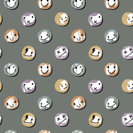 jersey - Smiley vibes gris foncé