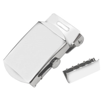 Belt buckle silver 25mm including end piece